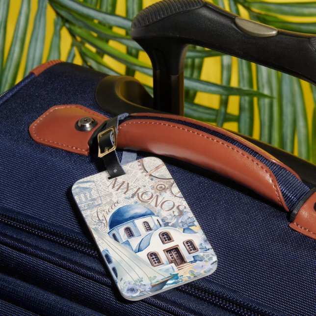 Vintage Greece Luggage Tag (Front Insitu 1)