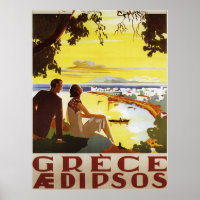 Vintage Greece Poster Print