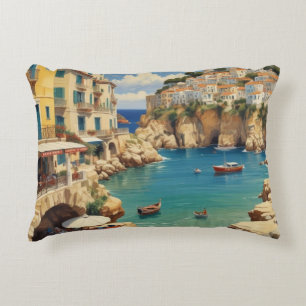 Vintage Greece Travel - Island of Corfu Accent Pillow