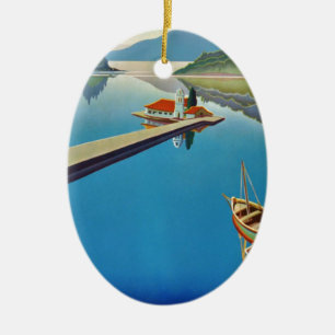 Vintage Greece Travel - Island of Corfu Ceramic Ornament