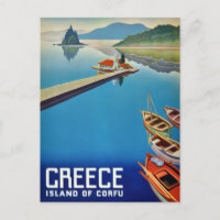 Vintage Greece Travel - Island of Corfu