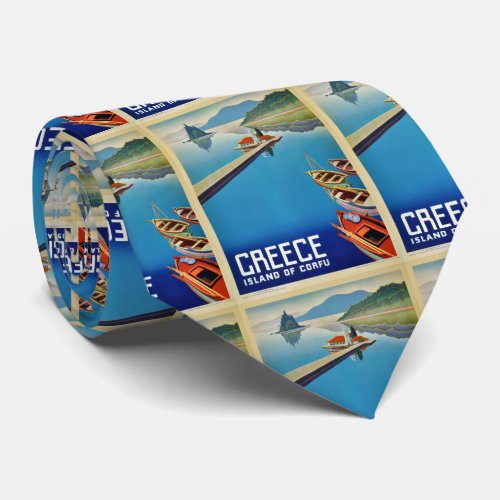 Vintage Greece Travel _ Island of Corfu Tie