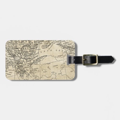 Vintage Greece  Turkey Map Black Sea Region Luggage Tag