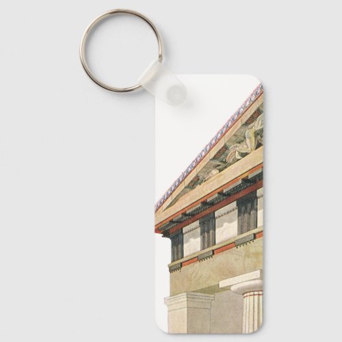 Vintage Greek Architecture Temple of Athena Keychain