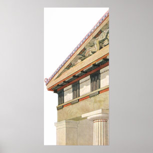 Vintage Greek Architecture, Temple of Athena Poster