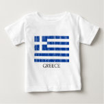 Vintage Greek Flag Baby T-shirt at Zazzle