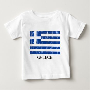 Vintage Greek Flag Baby T-shirt by sushiandsasha at Zazzle