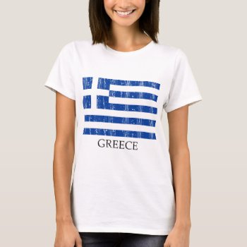 Vintage Greek Flag T-shirt by sushiandsasha at Zazzle