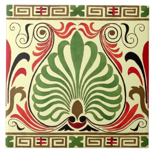 Vintage Greek Frieze Pattern Ceramic Tile