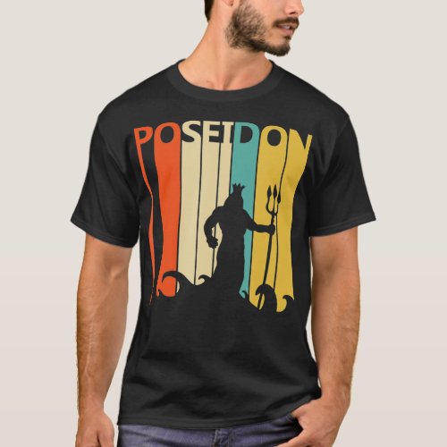 Vintage Greek Mythology God Poseidon T_Shirt