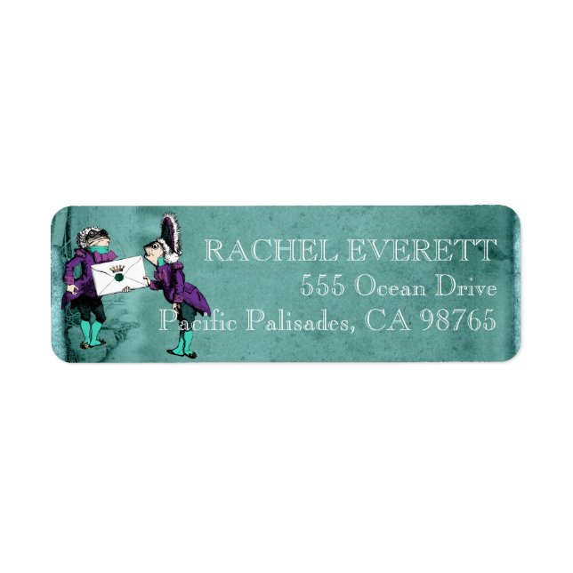 Vintage Green Alice in Wonderland Label (Front)