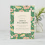 Vintage Green and Pink Floral Graduation Party Invitation