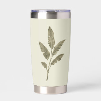 Vintage Green Banana Leaves Insulated Tumbler