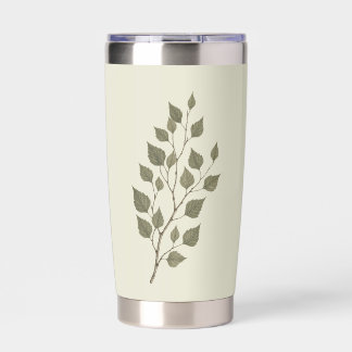 Vintage Green Birch Branch Insulated Tumbler