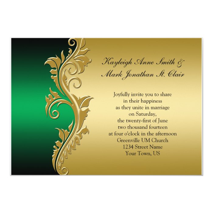 green and gold wedding invitations vintage green black and gold wedding invitation zazzle green and gold wedding invitations vintage green black and gold wedding invitation zazzle