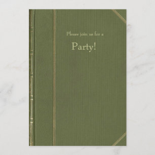 Vintage Green Book Invitation