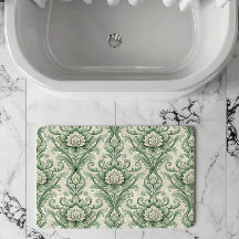 Vintage green botanical pattern