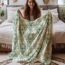 Vintage green botanical pattern