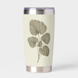Vintage Green Burdock Leaves Insulated Tumbler