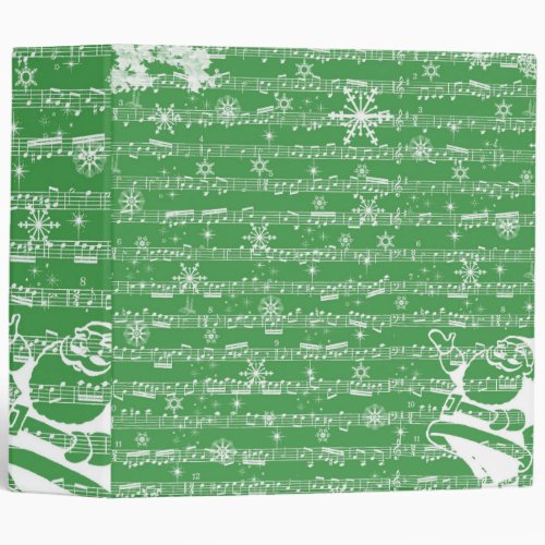 Vintage Green Christmas Musical Sheet Binder