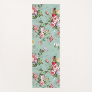 Vintage Green Floral Design  Yoga Mat