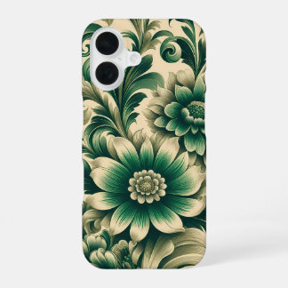 Vintage Green Floral iPhone Case Slim