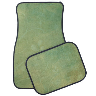 Vintage green flourish texture car floor mat