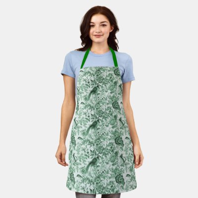 Vintage Green French Garden Apron