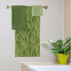 Grass green bath towels hot sale