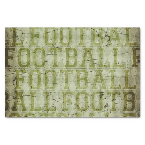 Vintage Green Grunge Football Tissue Paper