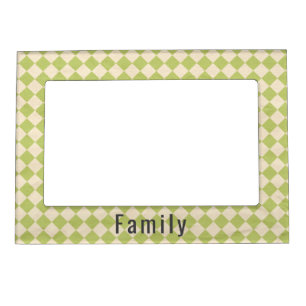 Vintage  Green Harlequin  Customizable Magnetic Frame
