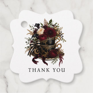 Vintage Green High tea Favor Tag