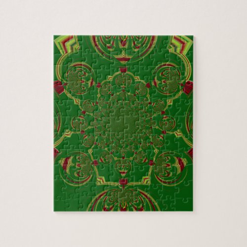 Vintage Green Jigsaw Puzzle