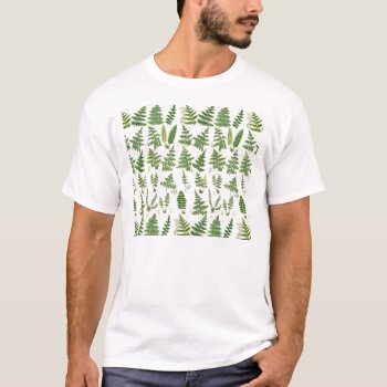 Vintage Green Leafy Plants T-shirt by ThinxShop at Zazzle
