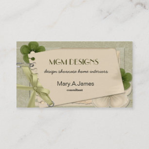 vintage green lime Business Cards