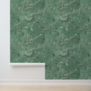 Vintage Green Marble Wallpaper