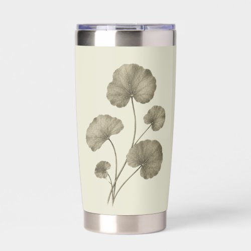 Vintage Green Marsh Marigold Leaves Insulated Tumbler