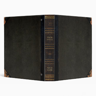 Vintage Green Moleskin Book Cover 3 Ring Binder