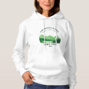 Vintage Green Mountain Lake Sunset Hoodie