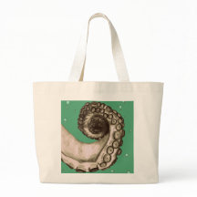 Vintage Green Nautical Octopus Tentacle