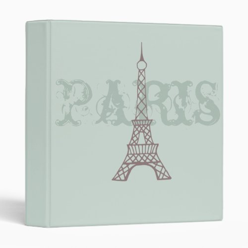 Vintage Green Paris Scrapbook Binder