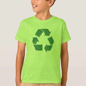 Vintage Green Recycle Sign T-shirt by koncepts at Zazzle