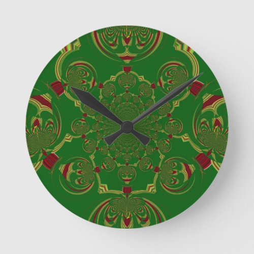 Vintage Green Round Clock