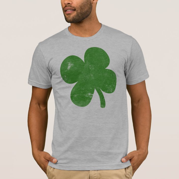 Vintage Green Shamrock Guys T-Shirt | Zazzle.com