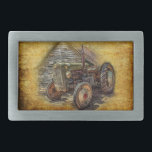 Vintage Green Tractor Rustic Old Barn Belt Buckle<br><div class="desc">Vintage</div>