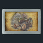 Vintage Green Tractor Rustic Old Barn Belt Buckle<br><div class="desc">Vintage</div>