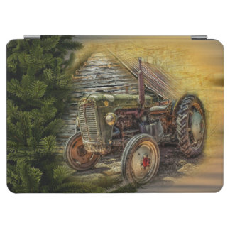 Vintage Green Tractor Rustic Old Barn iPad Air Cover