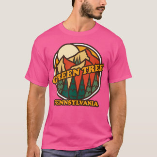 Vintage Green Tree Pennsylvania Mountain Hiking So T-Shirt