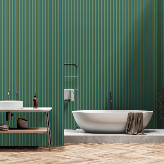 vintage green  wallpaper  (Bathroom)