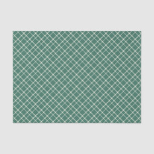 Vintage Green White Checkered Tissue Paper